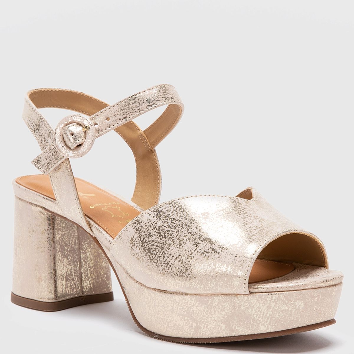 GACEL - Gacel Sandalia mujer cuero amarillo