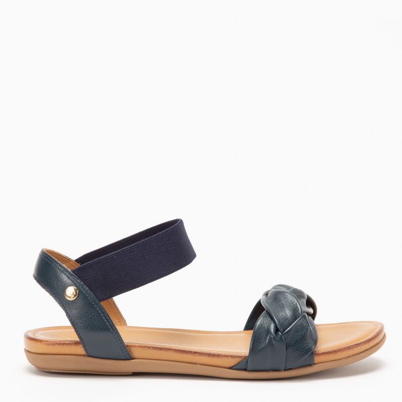 GACEL - Sandalia Mujer Cuero Azul Gacel