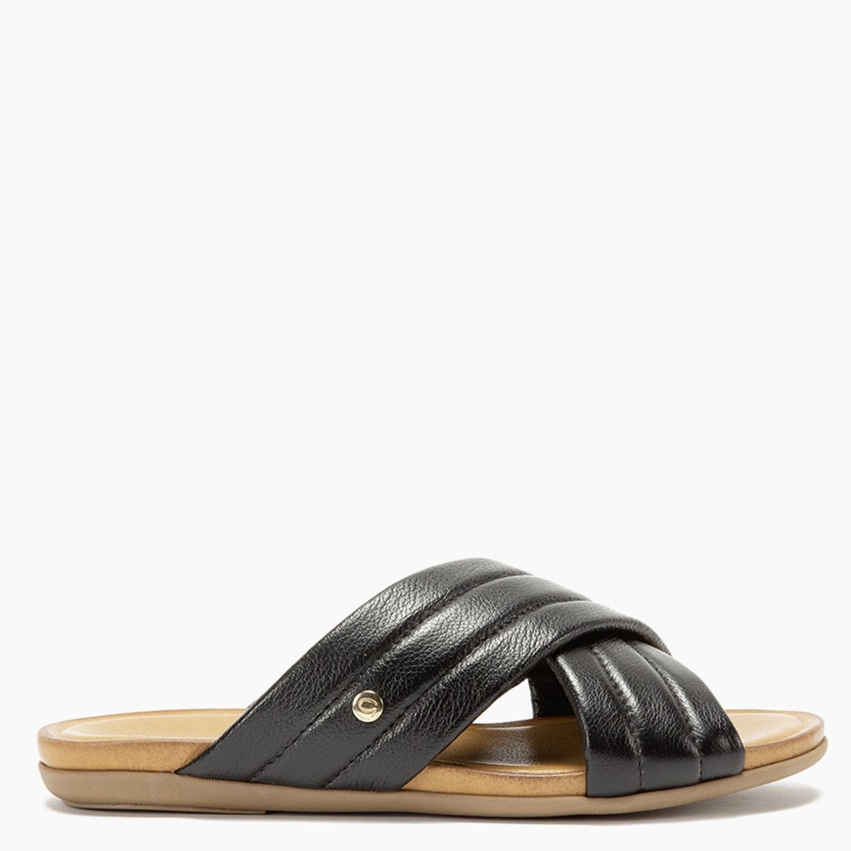 GACEL - Sandalia Mujer Cuero Negro Gacel