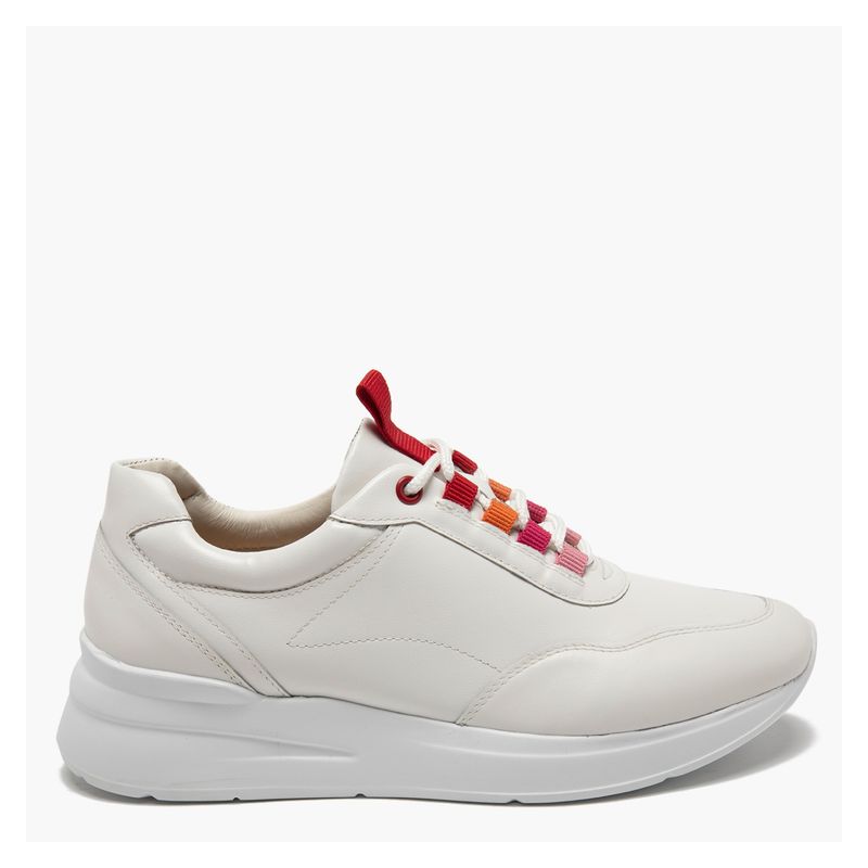 GACEL - Zapatilla Urbana Mujer Cuero Blanco Gacel