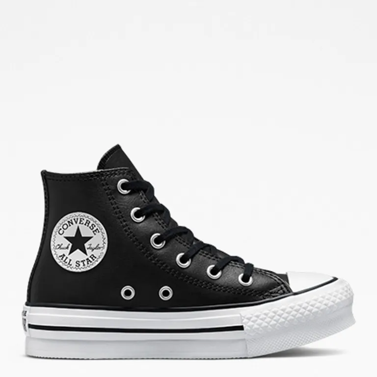 Chuck Taylor All Star Eva Lift Zapatilla Urbana Niña Cuero Negro (27 A 35)