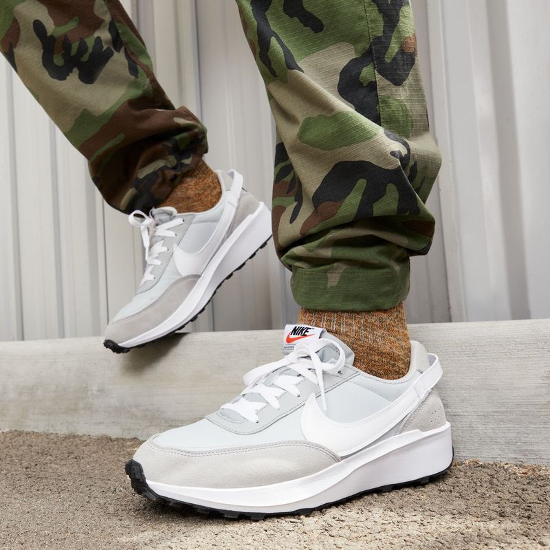 NIKE - Waffle Debut Zapatilla Urbana Hombre Cuero Gris Nike