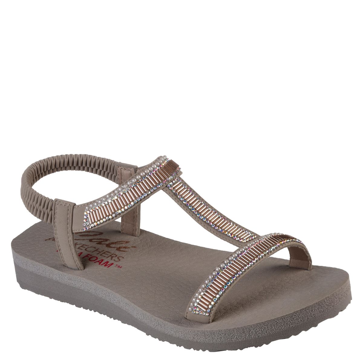 SKECHERS - Skechers Sandalia mujer beige/khaki