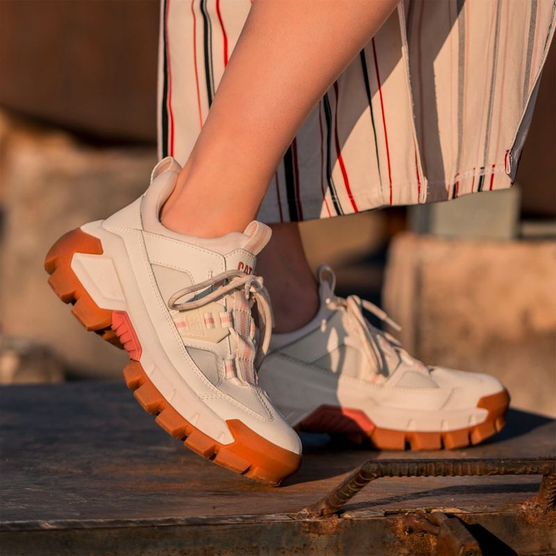 CAT - Cat Zapatilla Urbana Mujer Cuero Blanco