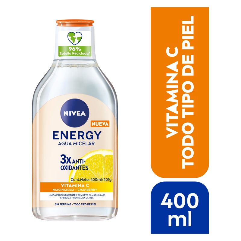 NIVEA - Agua Micelar NIVEA Energy 400 ml NIVEA
