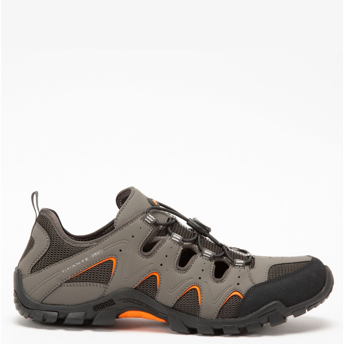 GUANTE - Sandalia Hombre Cuero Gris Guante