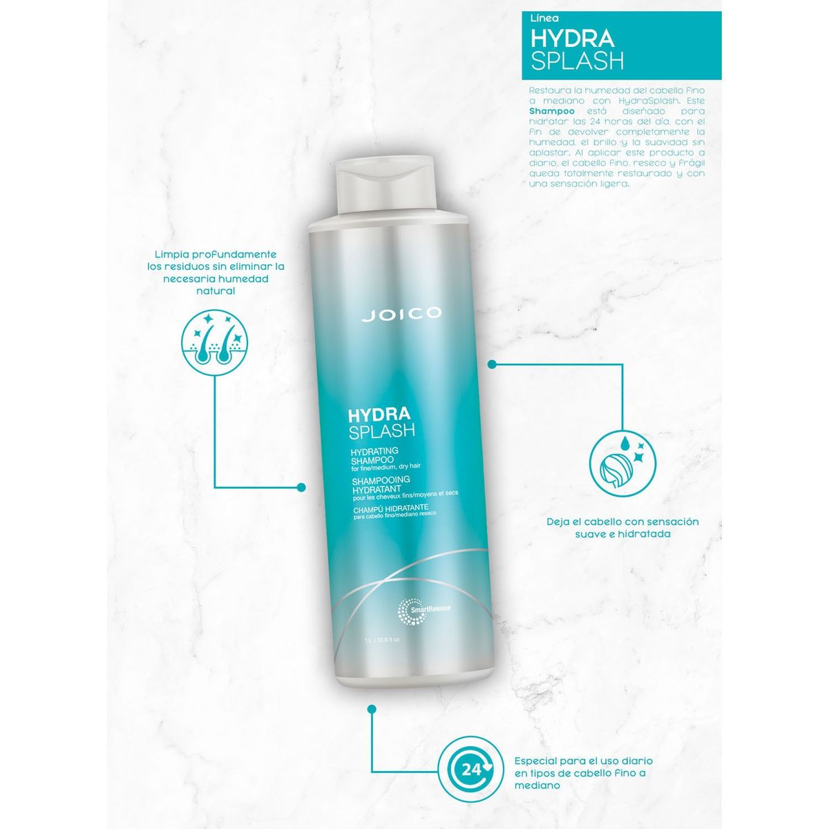 JOICO - Shampoo Hydra Splash 1lt Joico