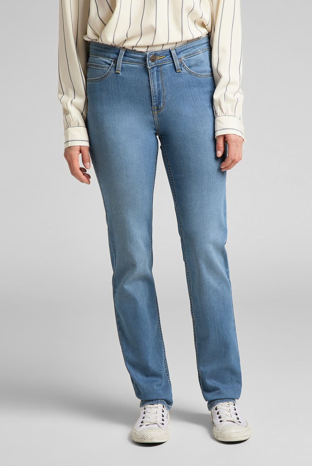 LEE - Jeans Straight Tiro Medio Mujer Lee