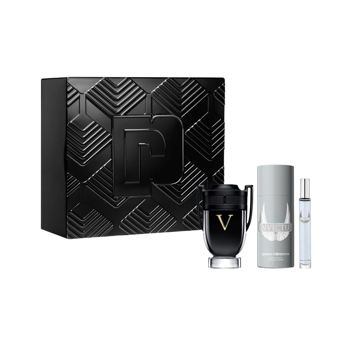 RABANNE - Invictus EDP 100 ML + Desodorante 150 ML + Megaspritzer 10 ML Paco Rabanne