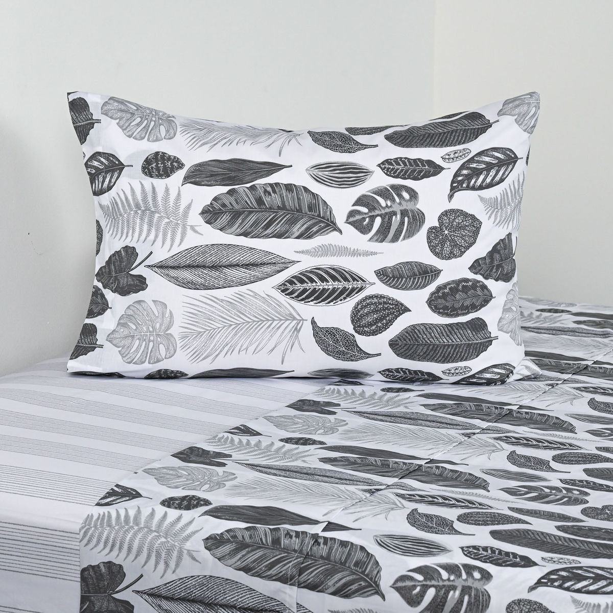 ELEMENTS & CO - Juego De Sábanas 200 Hilos Blacknature Elements & Co