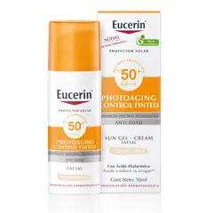 EUCERIN - Protector Solar Facial Sun Photoaging Control Tinted Tono Claro Protector Solar FPS 50+ 50 ml