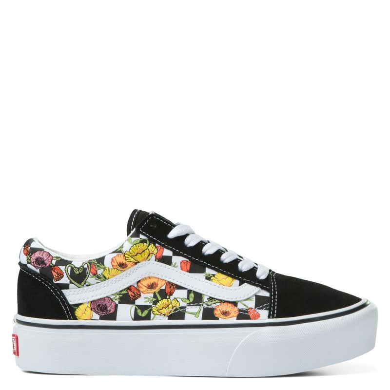 VANS - Ua Old Skool Platform Poppy Checkerboard Zapatilla Urbana Unisex Negro Vans