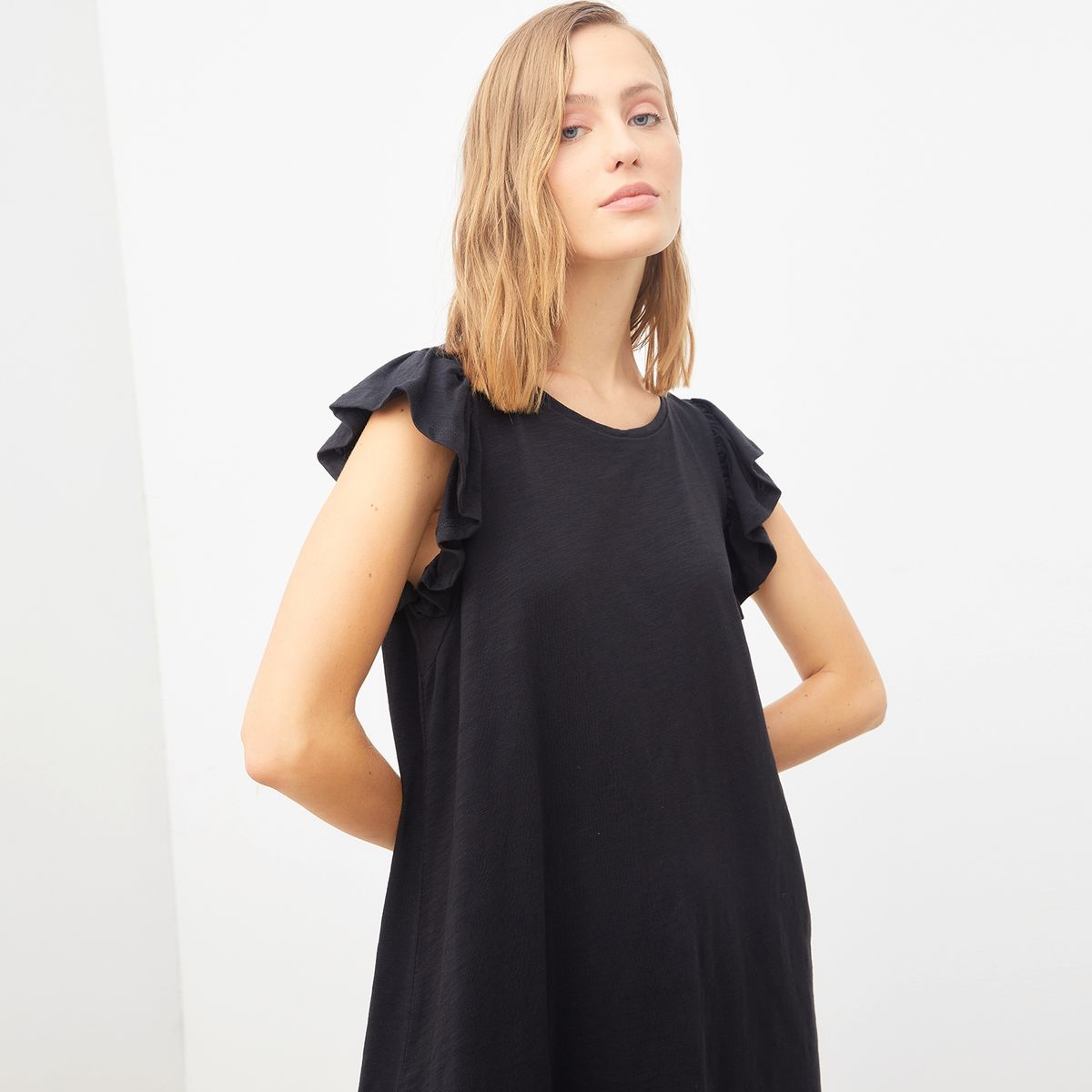 BASEMENT - Basement Vestido Corto Algodón Pima Mujer