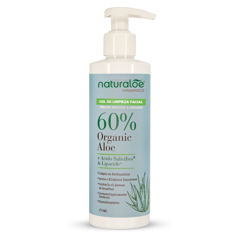 NATURALOE - Gel de Limpieza Facial Piel Mixta A Grasa 250 ml Naturaloe