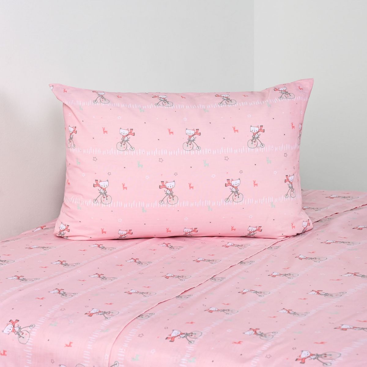 AMERICAN FAMILY - Juego De Sábanas Infantil 144 Hilos Sweet American Family