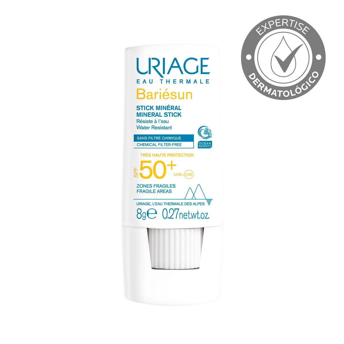 URIAGE - Protector Solar Facial Bariésun Stick Mineral FPS 50+ 8 gr de Uriage