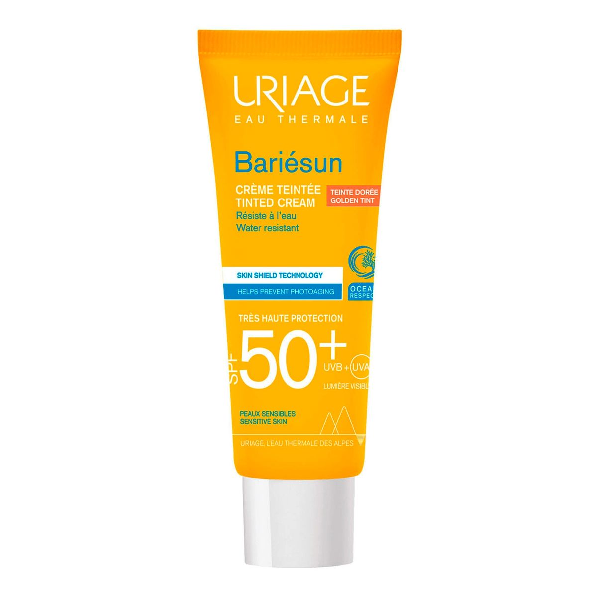 URIAGE - Protector Solar Facial Bariésun Crema con Color Dorado FPS 50+ 50 ml de Uriage
