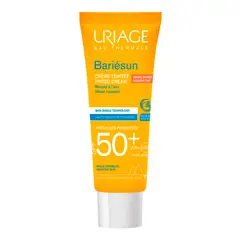 URIAGE - Protector Solar Facial Bariésun Crema con Color Dorado FPS 50+ 50 ml de