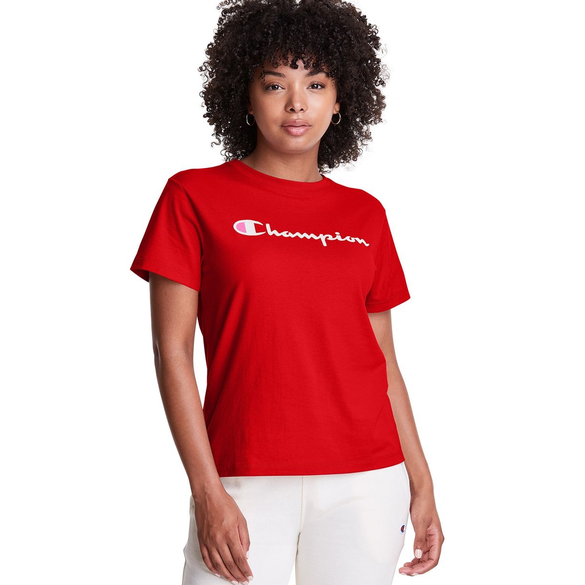 CHAMPION - Champion Polera Manga Corta Algodón Mujer