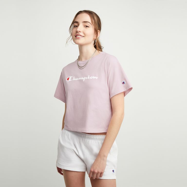 CHAMPION Polera Manga Corta Algodón Mujer Champion