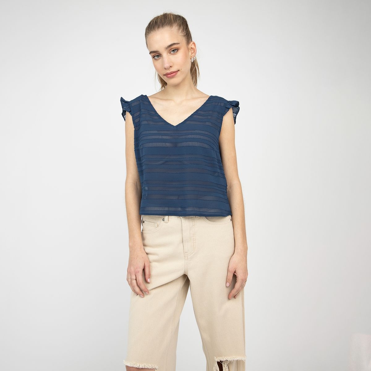 IO - Blusa Manga Corta Mujer Io