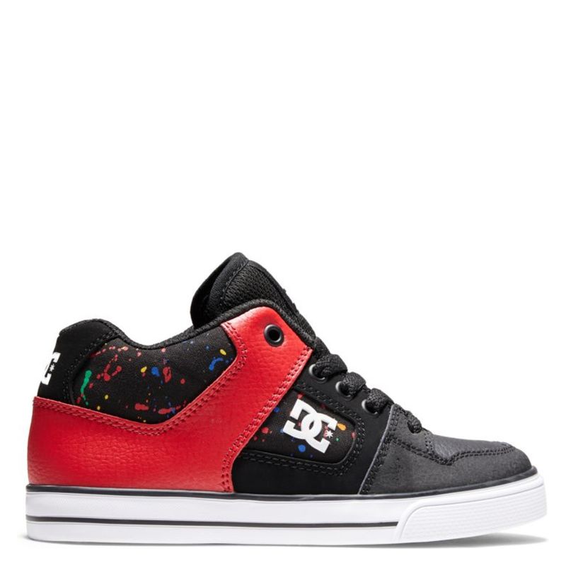 DC SHOES - Pure Mid B Zapatilla Urbana Niño Cuero Negro  DC Shoes