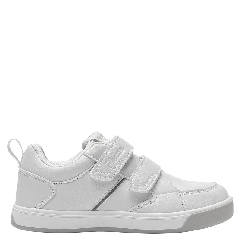 PLUMA - Zapatilla Escolar Niño Blanco Pluma (28 a 33)