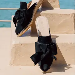 URCO - Alpargata Mujer Cuero Negro
