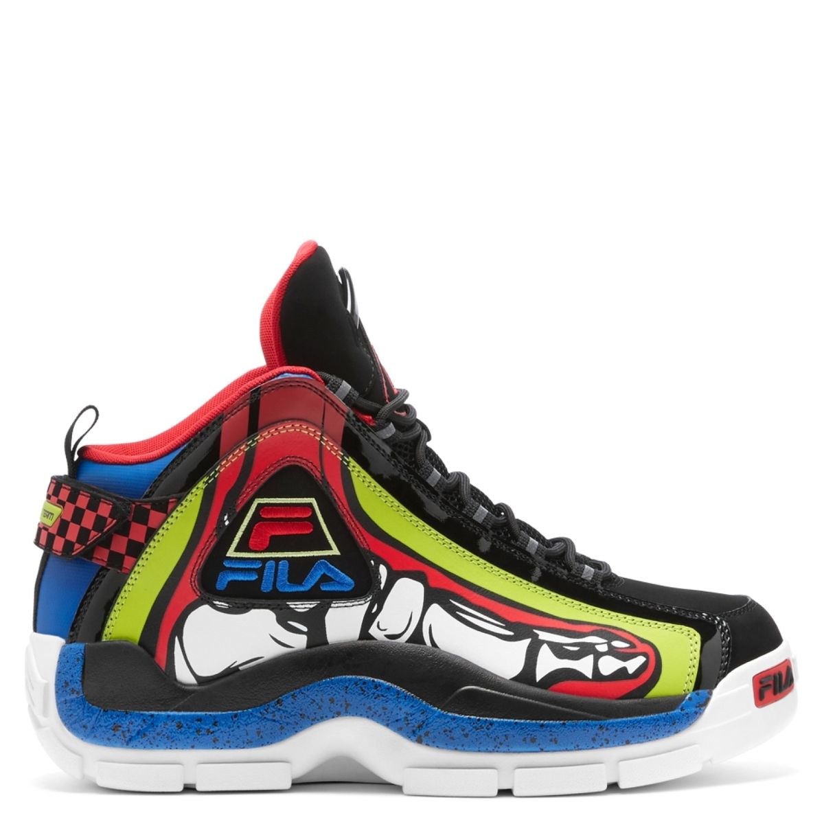 FILA - Grant Hill 2 Racing Zapatilla Urbana Hombre Negro Fila