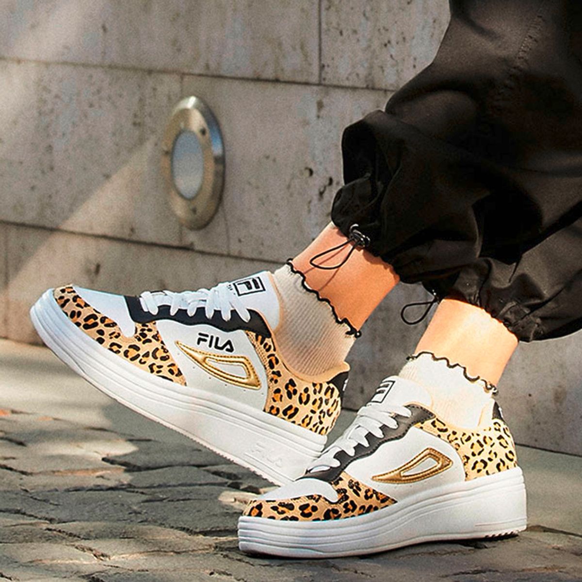 FILA - WX-100 Leopard Zapatilla Urbana Mujer Blanco Fila