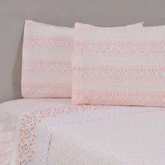 MASHINI - Sábana Estampada 144 Hilos Canela