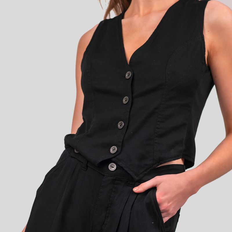 LOLITA POCKET - Blusa Sin Mangas Tencel Mujer Lolita Pocket