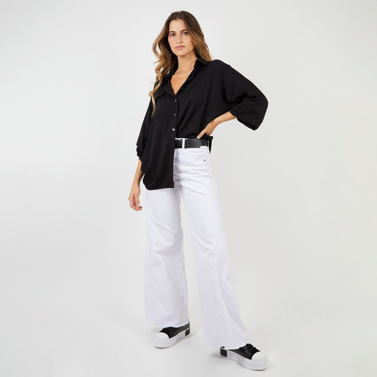 LOLITA POCKET - Lolita Pocket Jeans Palazzo Tiro Alto Mujer