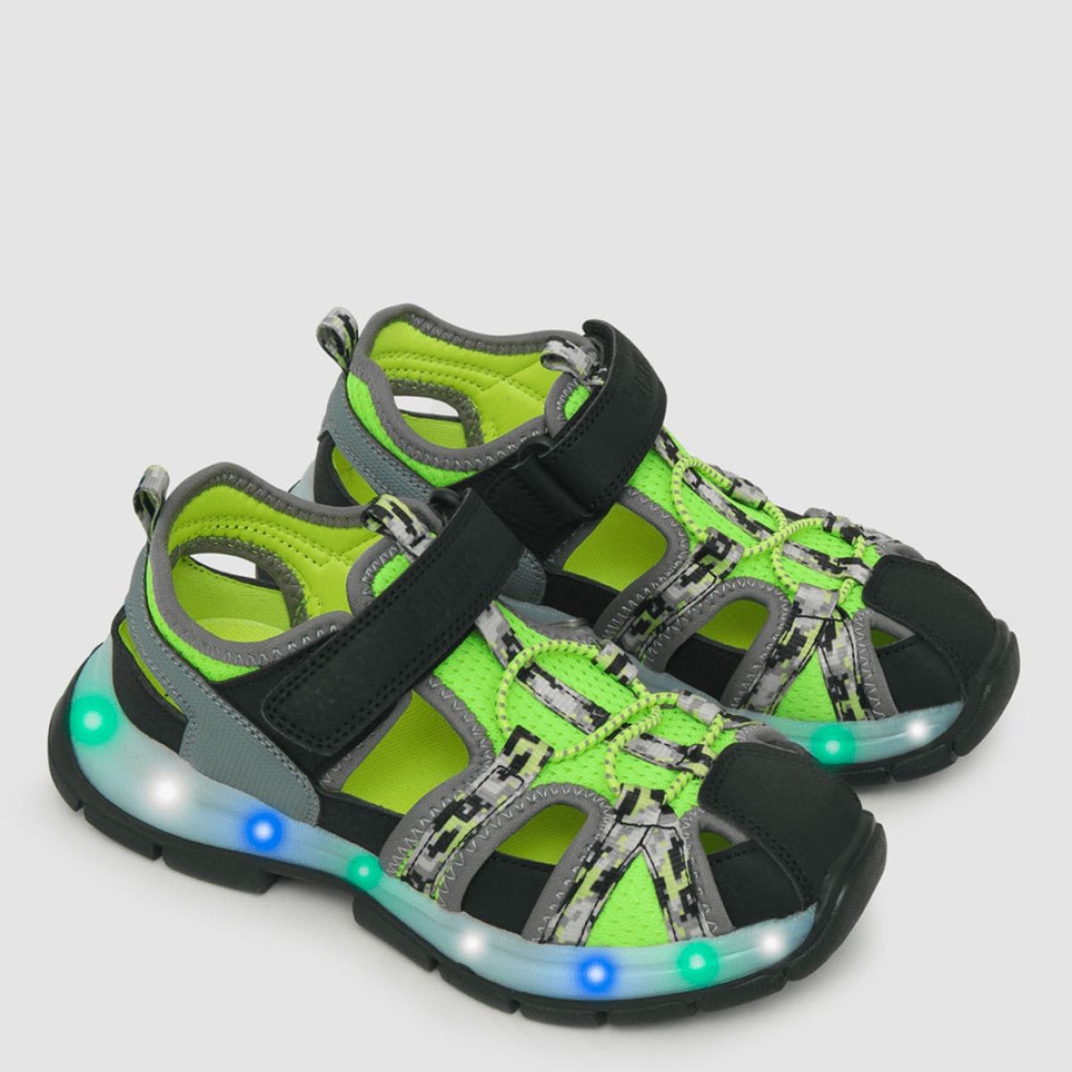 COLLOKY - Sandalia Niño Con Luces Negro  Colloky