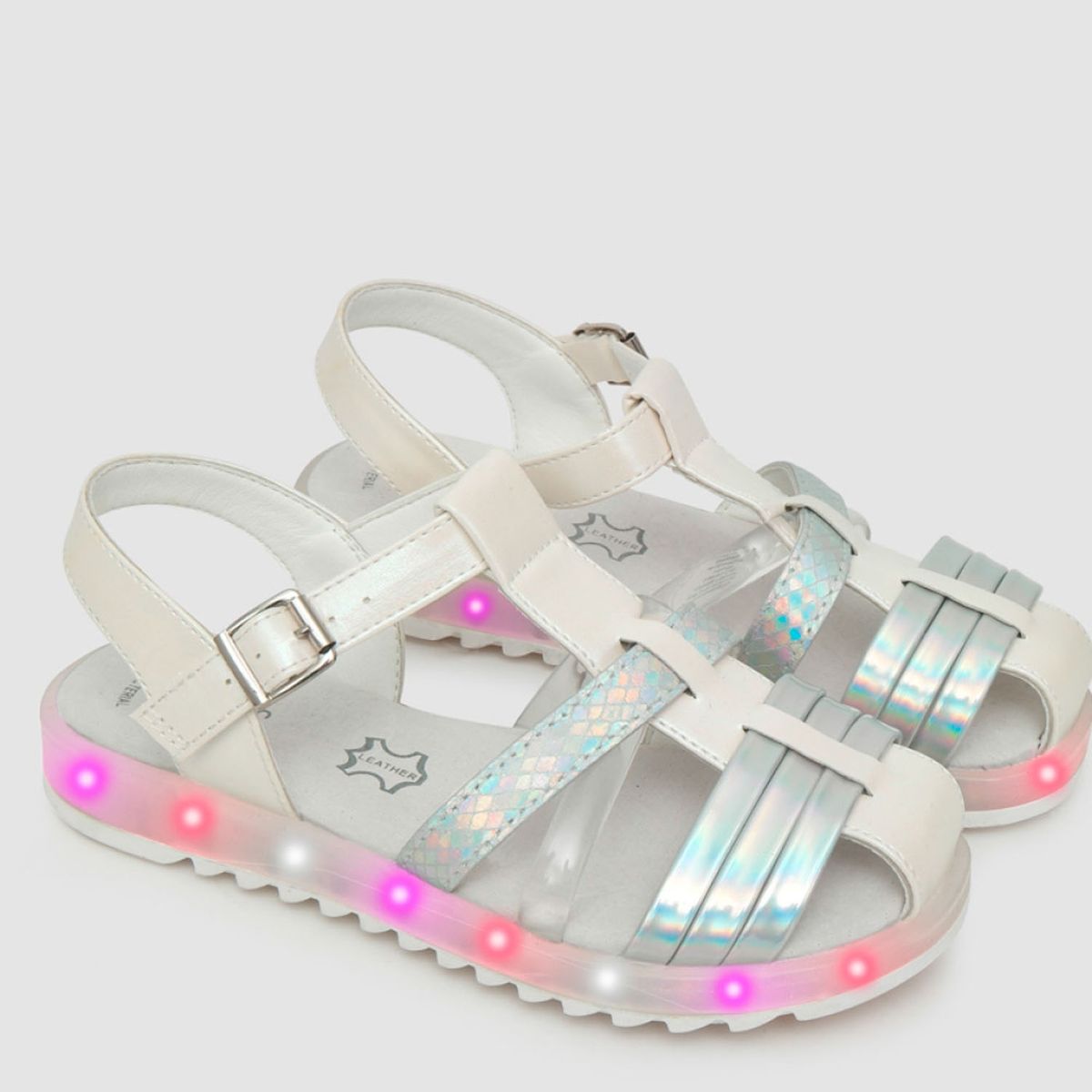 COLLOKY - Sandalia Niña con Luces Gris  Colloky