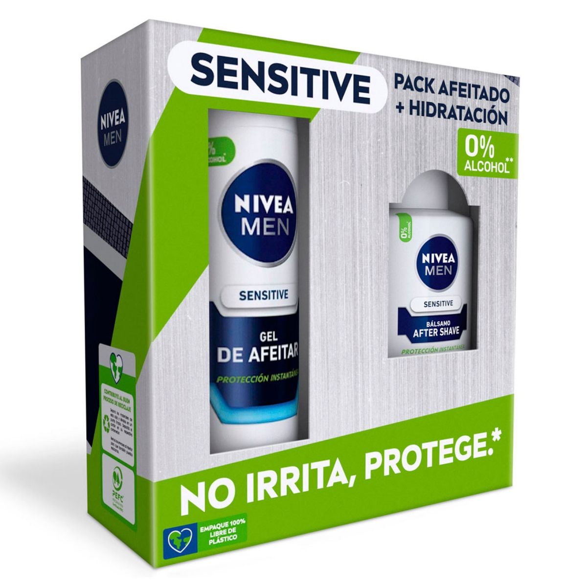 NIVEA - Pack NIVEA Men Sensitive Gel Afeitar 200ml + After Shave 100ml