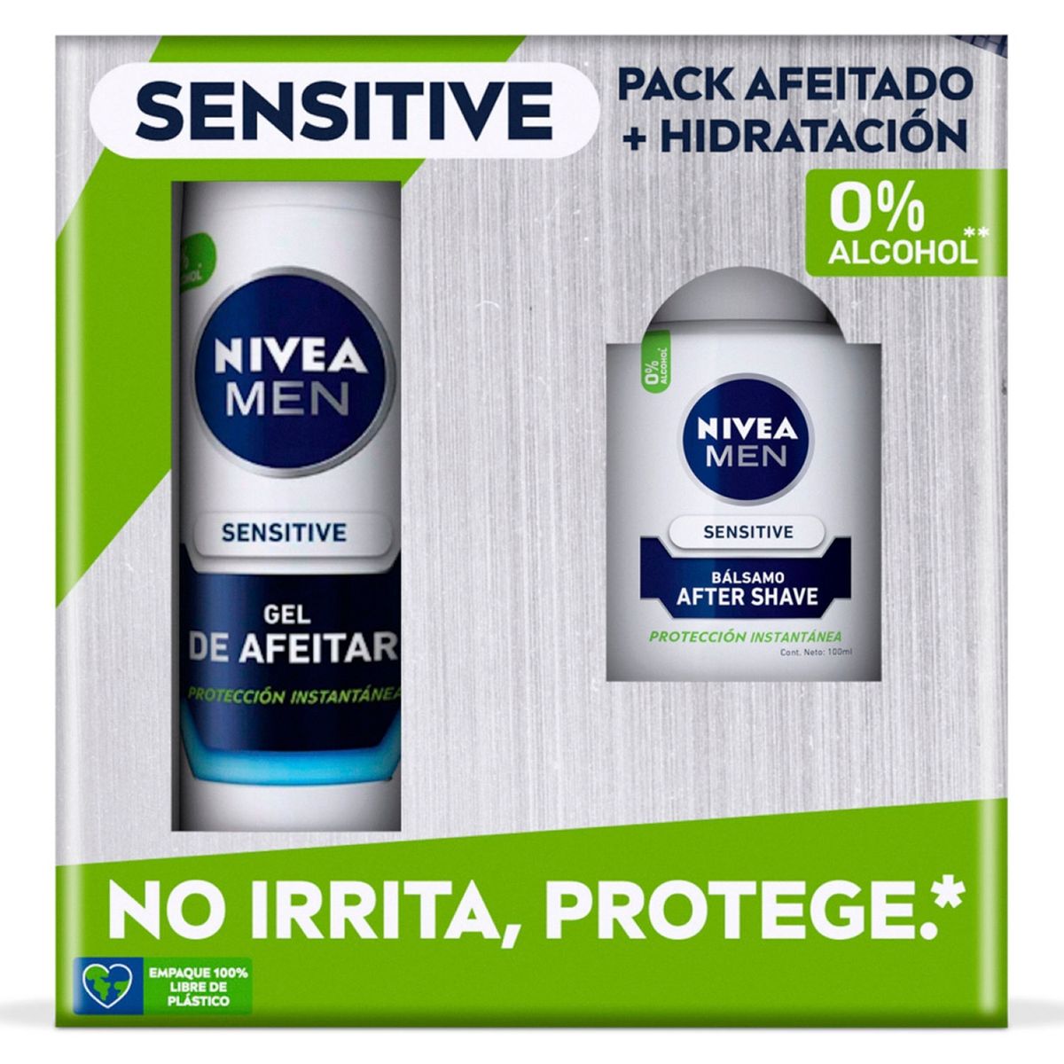 NIVEA - Pack NIVEA Men Sensitive Gel Afeitar 200ml + After Shave 100ml