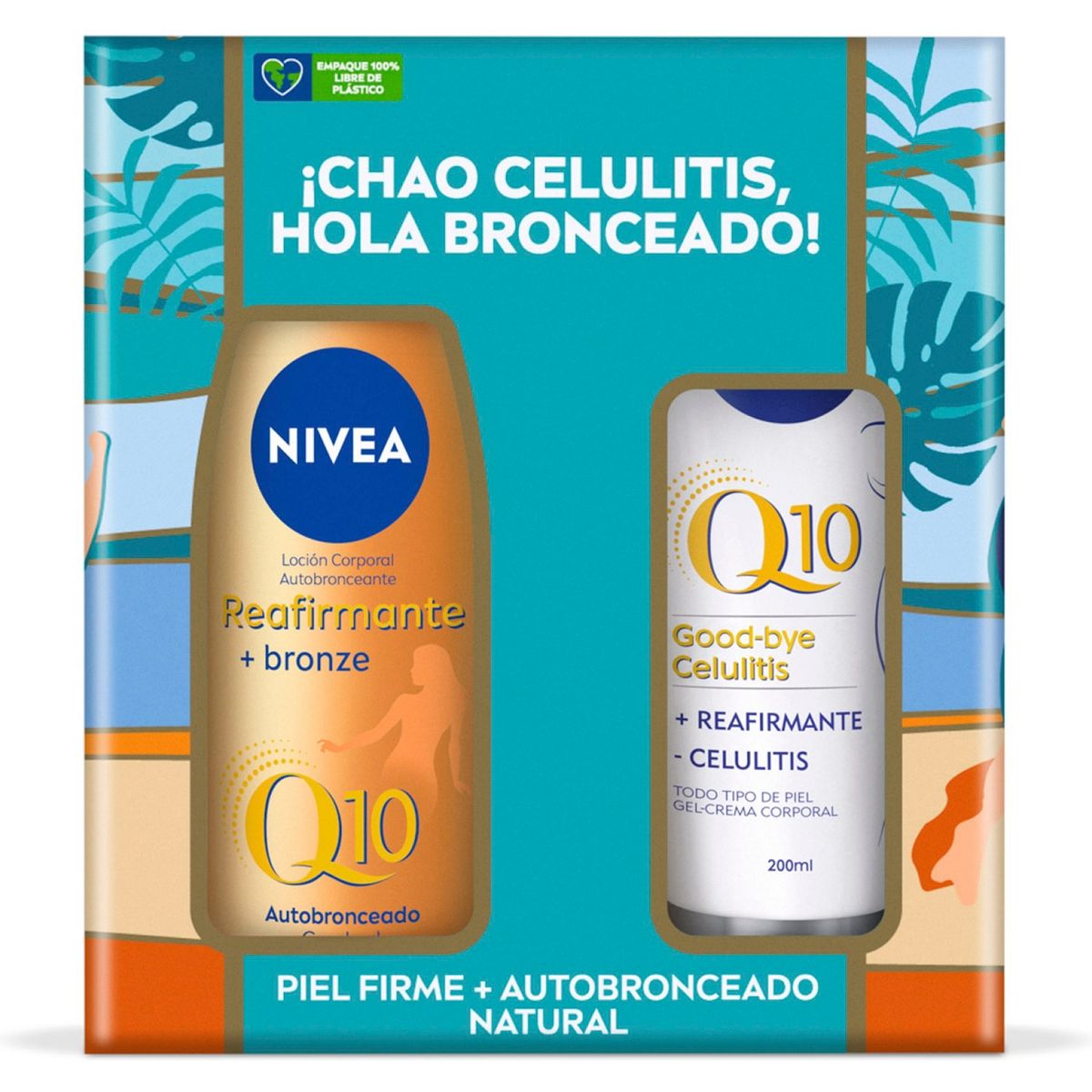 NIVEA - Pack NIVEA Q10 Gel Goodbye Celulitis 200ml + Crema Corporal Q10 Bronze Reafirmante 400ml