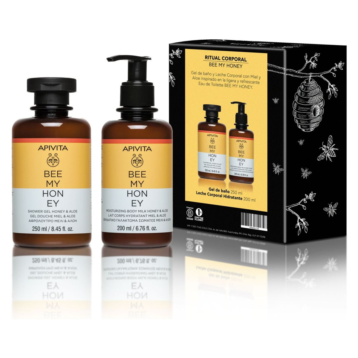 APIVITA - Set Ritual Corporal Bee My Honey Shower Gel 250ml y Loción Corporal 200ml APIVITA