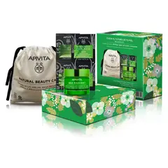 APIVITA - Set Luminosidad y Anti-fatiga Crema Bee Radiant Ligera 50ml + Mascarilla Pepino y Aloe