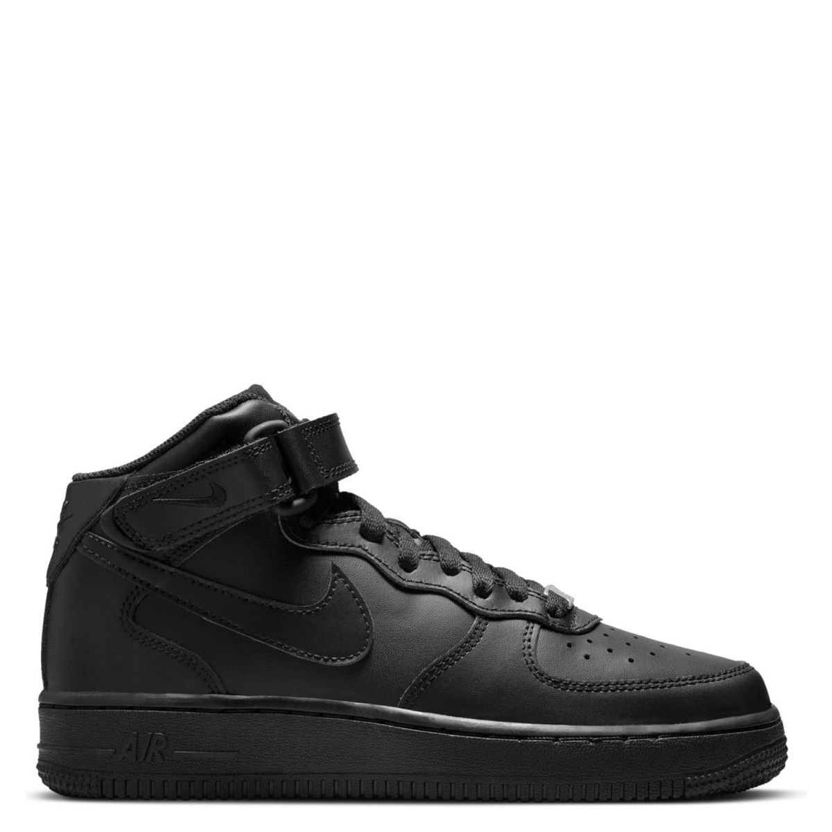 NIKE - Air Force 1 Mid Zapatilla Urbana Niño Cuero Negro (34.5 a 37.5) Nike