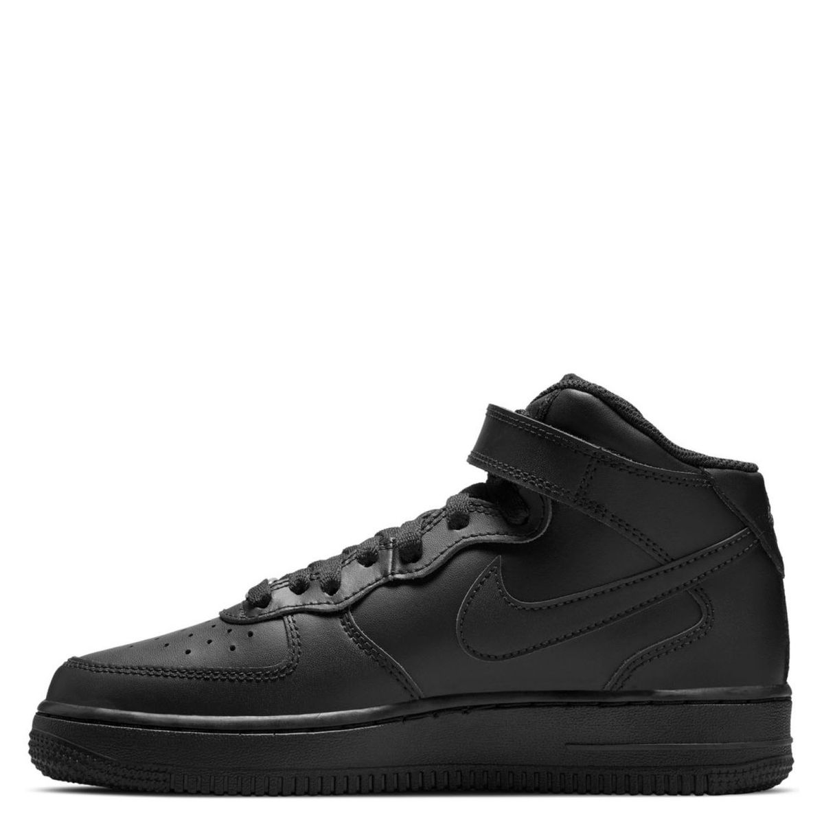 NIKE - Air Force 1 Mid Zapatilla Urbana Niño Cuero Negro (34.5 a 37.5) Nike