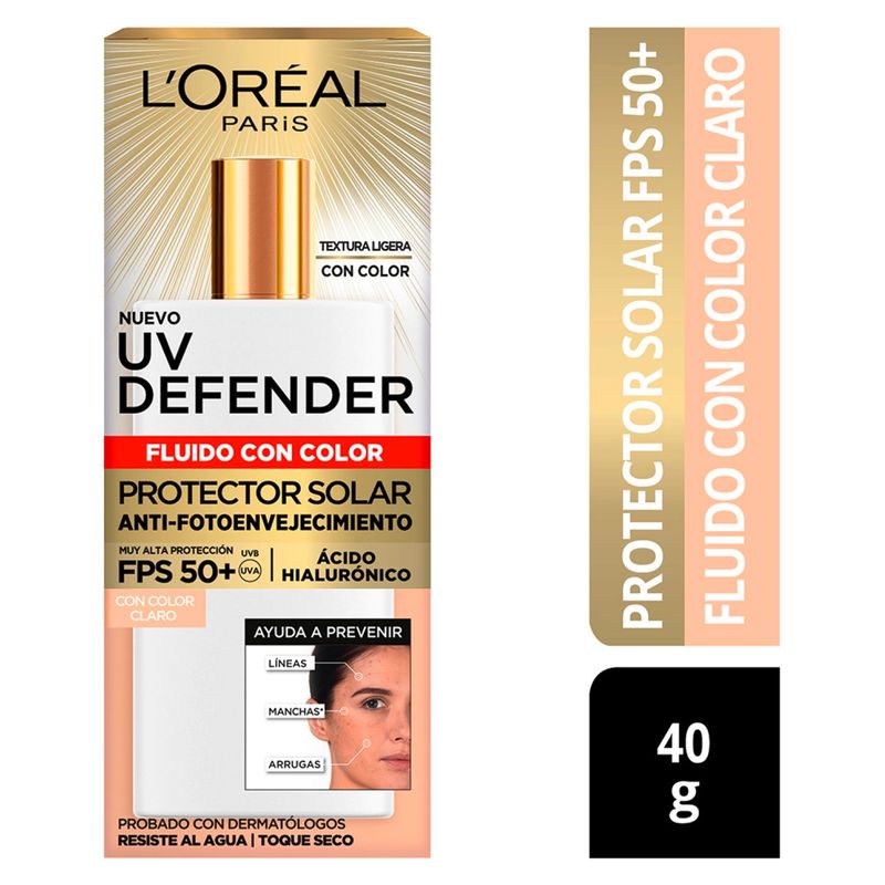 DERMO EXPERTISE - Crema Diaria UV Defender Fluido Anti Fotoenvejecimiento Tono Claro FPS 50 Dermo Expertise