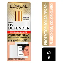 DERMO EXPERTISE - Crema Diaria UV Defender Fluido Anti Fotoenvejecimiento Tono Claro FPS 50