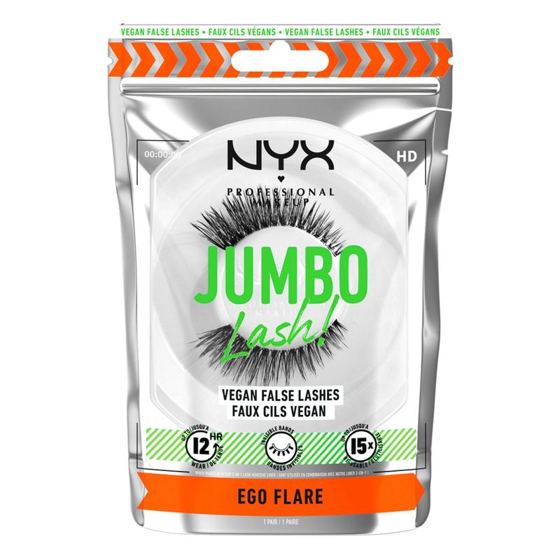 NYX PROFESSIONAL MAKEUP - Pestañas Postizas- Jumbo Lash Vegan  False Lashes - Fringe Glam Nyx Professional Makeup