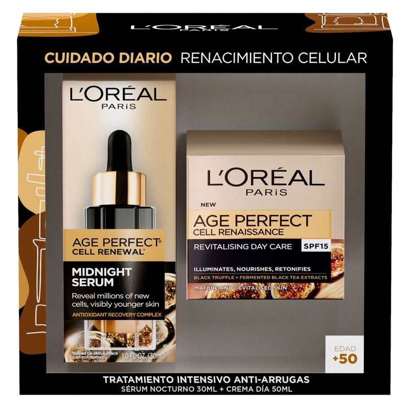  - Set Hidratación Renacimiento Celular Crema día + Midnight Serum Dermo Expertise
