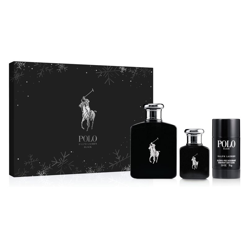 RALPH LAUREN - Set Perfume Hombre Polo Black EDT 120Ml + 40Ml + Desodorante Polo Ralph Lauren