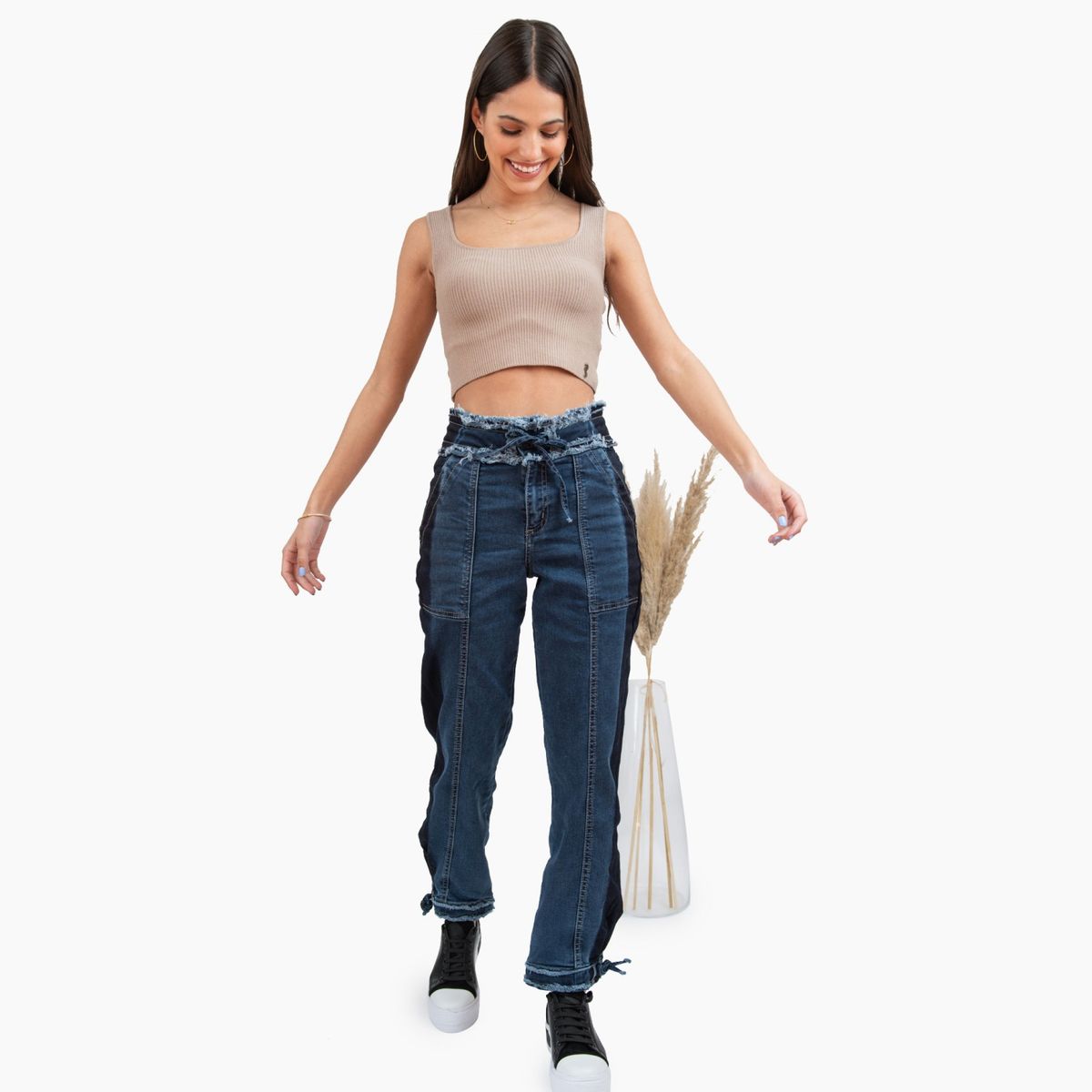 LOLITA POCKET - Crop Top Sin Manga Algodón Mujer Lolita Pocket