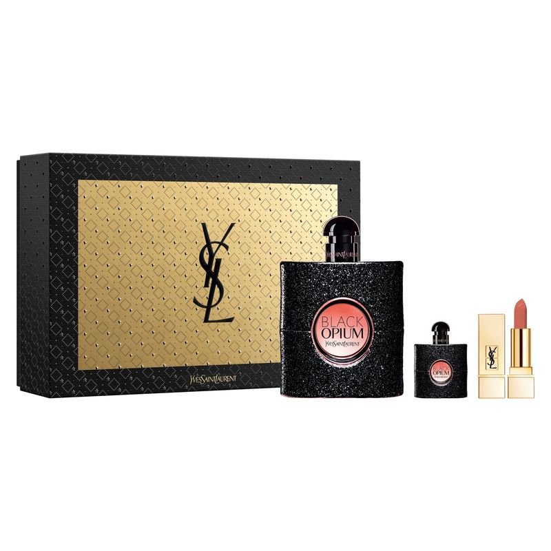 YVES SAINT LAURENT - Set Black Opium EDP 90ml + 7,5ml + Mini Rouge Pur Couture 70 Yves Saint Laurent