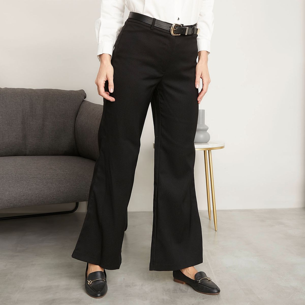 S COCCI - Stefano Cocci Pantalón Básico Tiro Medio Mujer